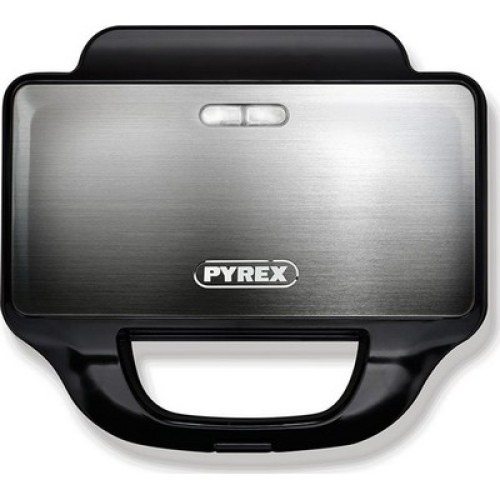 ΣΑΝΤΟΥΙΤΣΙΕΡΑ PYREX SB-230 OMBRE (333121) BLACK INOX 1200W ΜΕ XL GRILL ΚΕΡΑΜΙΚΕΣ ΠΛΑΚΕΣ